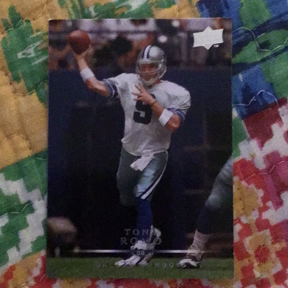TONY ROMO 2008 football card, Dallas Cowboys